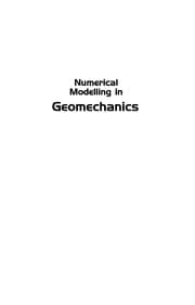 Tapa de NUMERICAL MODELLING IN GEOMECHANICS; ED. BY MANUEL PASTOR