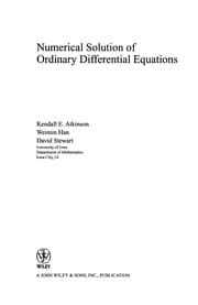 Tapa de Numerical solution of ordinary differential equations