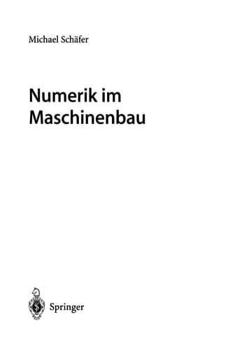 Tapa de Numerik im Maschinenbau