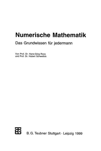 Tapa de Numerische Mathematik