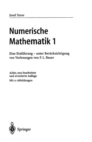 Tapa de Numerische Mathematik 1