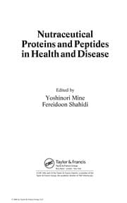 Tapa de Nutraceutical proteins and peptides in health and disease