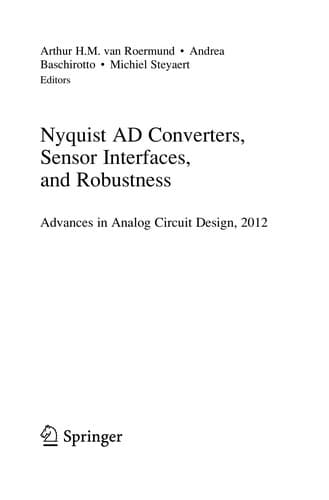 Tapa de Nyquist AD Converters, Sensor Interfaces, and Robustness