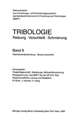 Tapa de Oberflächenbehandlung · Abrasivverschleiß