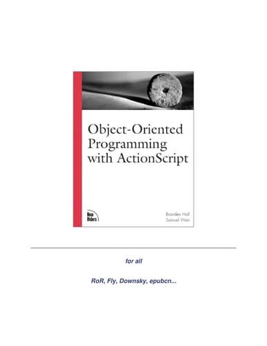 Tapa de Object-oriented programming with ActionScript