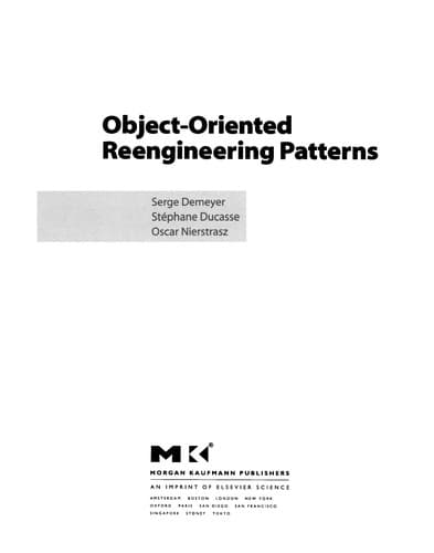 Tapa de Object-oriented reengineering patterns