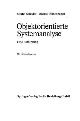 Tapa de Objektorientierte Systemanalyse