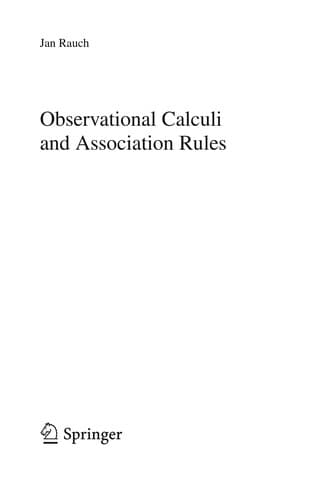 Tapa de Observational Calculi and Association Rules