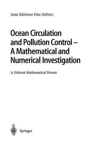 Tapa de Ocean Circulation and Pollution Control -- A Mathematical and Numerical Investigation