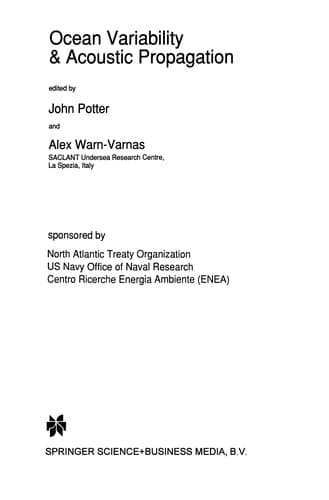 Tapa de Ocean variability & acoustic propagation