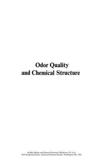 Tapa de Odor Quality and Chemical Structures