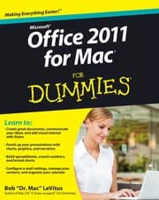 Tapa de Microsoft Office 2011 for Mac for dummies