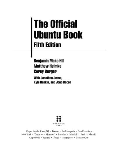 Tapa de The official Ubuntu book