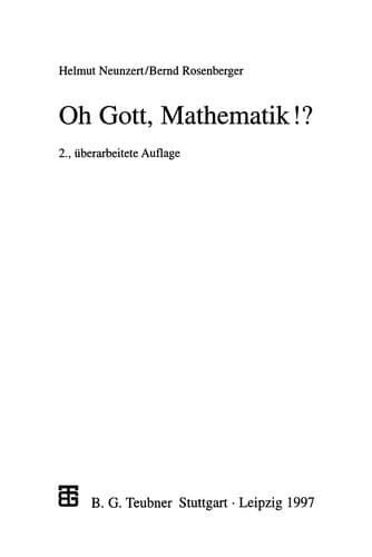 Tapa de Oh Gott, Mathematik!?