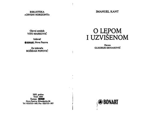 Tapa de O lepom i uzvišenom