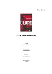 Tapa de O Lucro ou as Pessoas?