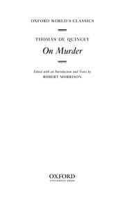 Tapa de ON MURDER; ED. BY ROBERT MORRISON