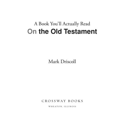 Tapa de On the Old Testament