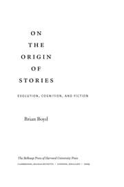 Tapa de On the origin of stories