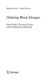 Tapa de Ordering Block Designs