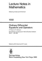 Tapa de Ordinary differential equations and operators