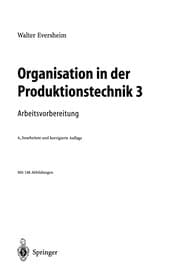 Tapa de Organisation in der Produktionstechnik 3