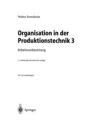 Tapa de Organisation in der Produktionstechnik 3