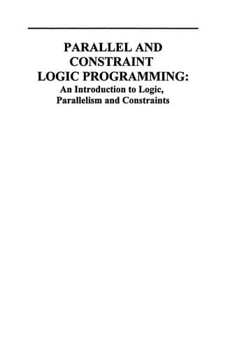 Tapa de Parallel and Constraint Logic Programming