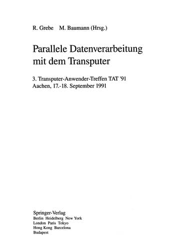 Tapa de Parallele Datenverarbeitung mit dem Transputer
