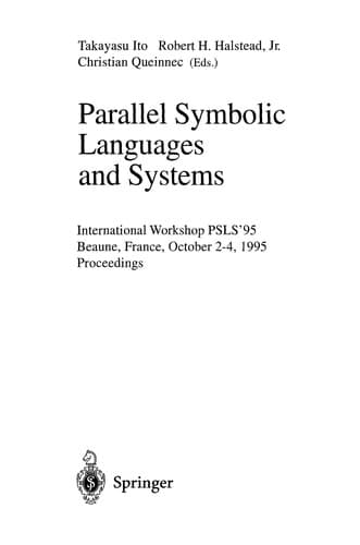 Tapa de Parallel symbolic languages and systems
