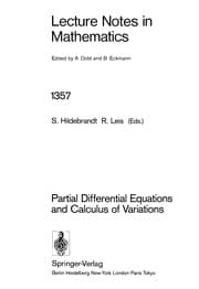 Tapa de Partial differential equations and calculus of variations