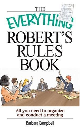 Tapa de The Everything Robert's Rules Book