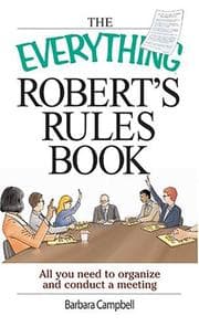 Tapa de The Everything Robert's Rules Book