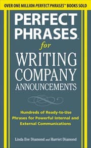 Tapa de Perfect phrases for writing company announcements