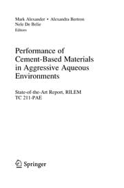 Tapa de Performance of Cement-Based Materials in Aggressive Aqueous Environments
