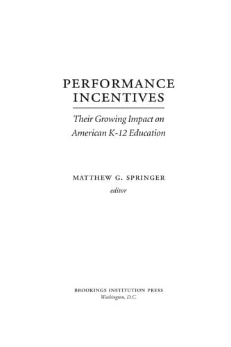 Tapa de Performance incentives