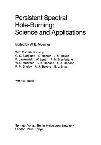 Tapa de Persistent Spectral Hole-Burning: Science and Applications