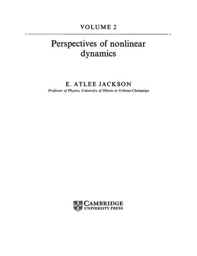 Tapa de Perspectives of nonlinear dynamics