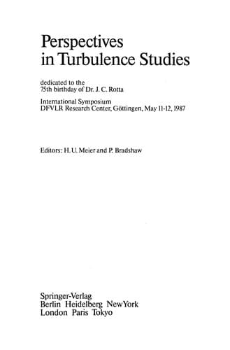 Tapa de Perspectives in Turbulence Studies