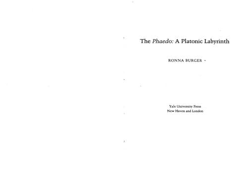 Tapa de The Phaedo