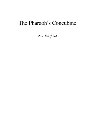 Tapa de The pharaoh's concubine