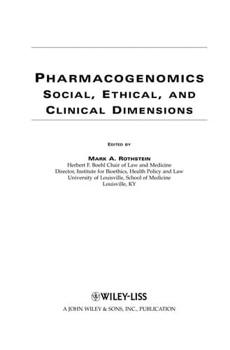 Tapa de Pharmacogenomics