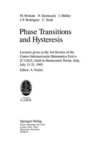 Tapa de Phase transitions and hysteresis