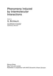 Tapa de Phenomena Induced by Intermolecular Interactions