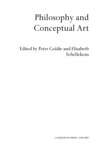 Tapa de Philosophy and conceptual art