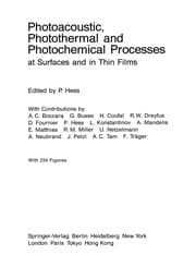 Tapa de Photoacoustic, Photothermal and Photochemical Processes at Surfaces and in Thin Films