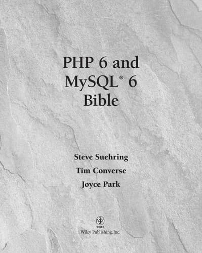 Tapa de PHP 6 and MySQL 6 bible