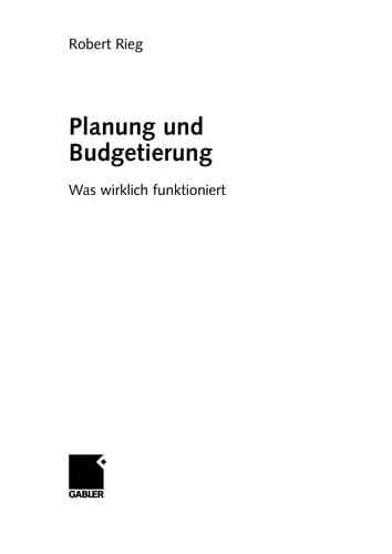 Tapa de Planung und Budgetierung