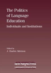 Tapa de The politics of language education