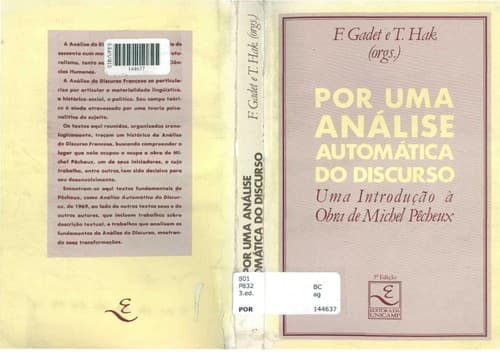 Tapa de Por uma analise automatica do discurso